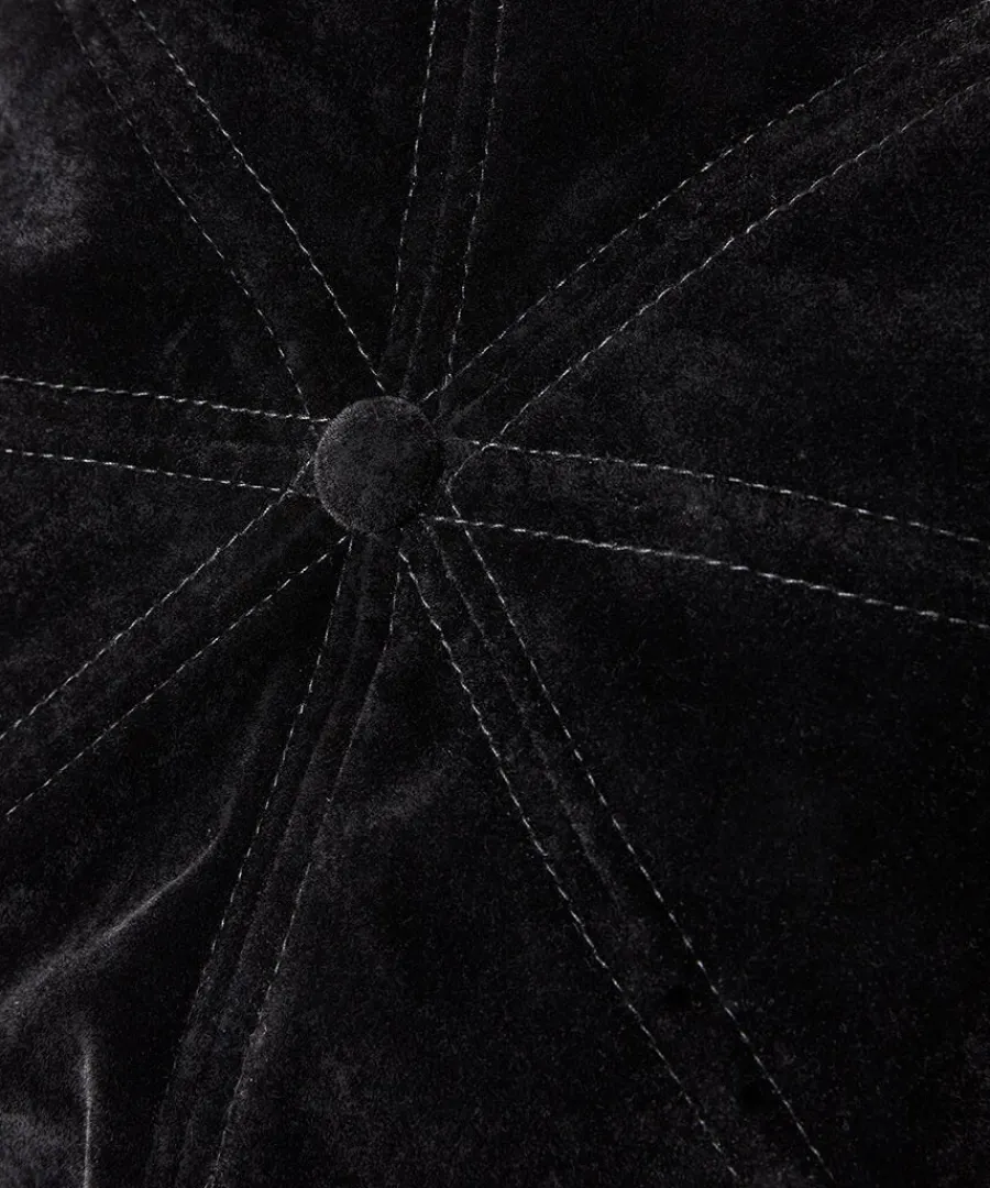 louises_velvet_baker_boy_1.webp Cheap Joe Browns Louise's Velvet Baker Boy Black