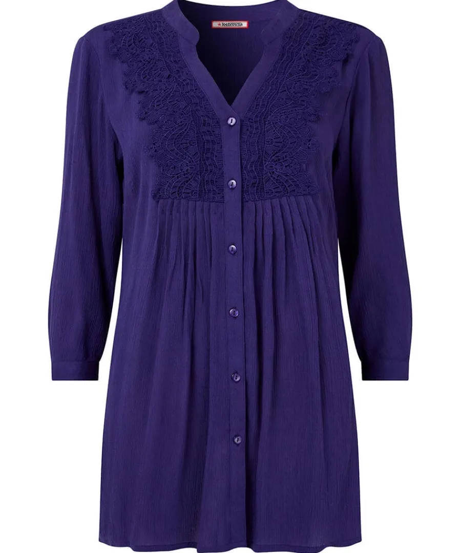 lovely_lace_trim_blouse_0.webp Flash Sale Joe Browns Lovely Lace Trim Blouse Deep Purple