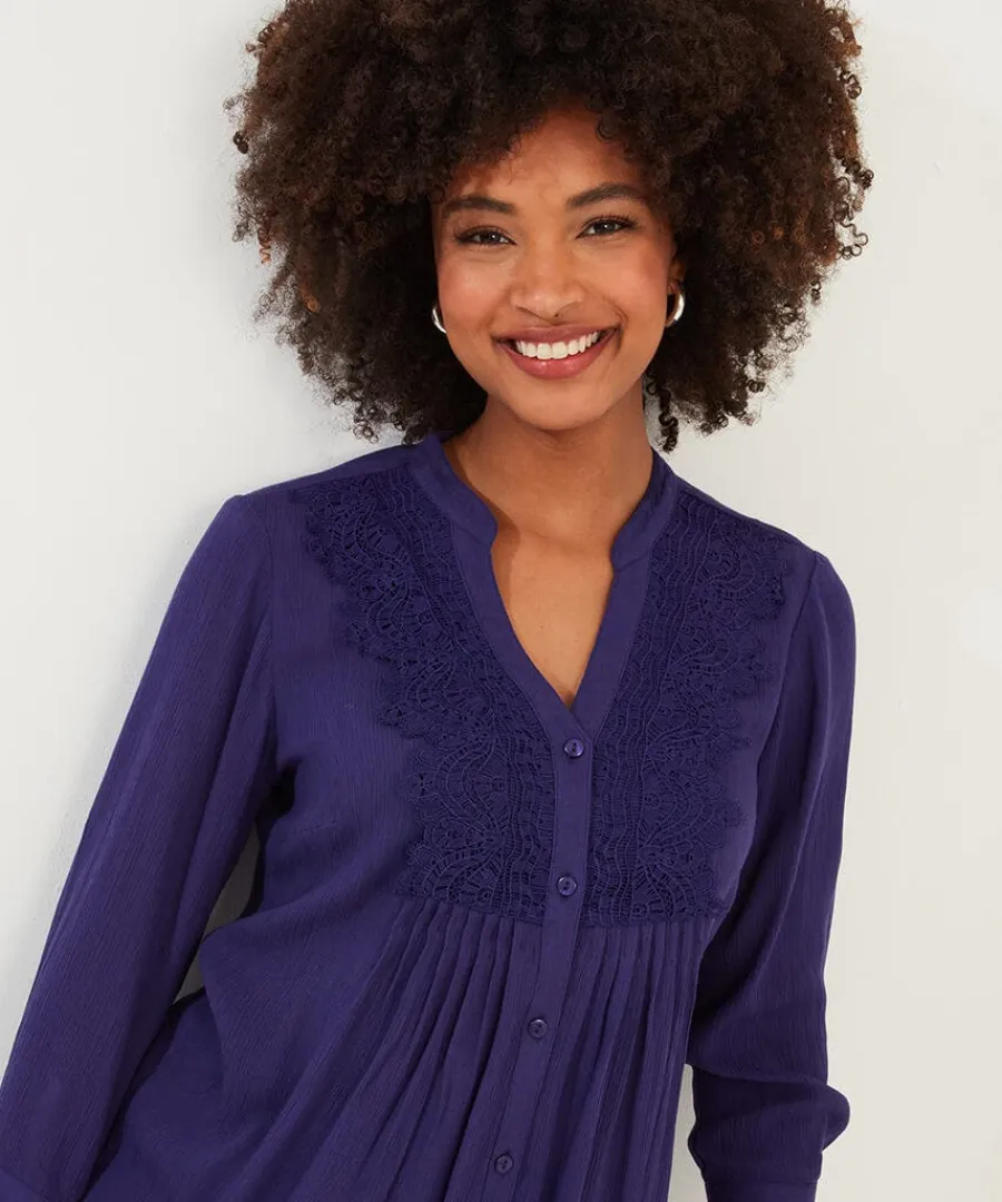 lovely_lace_trim_blouse_3.webp Flash Sale Joe Browns Lovely Lace Trim Blouse Deep Purple