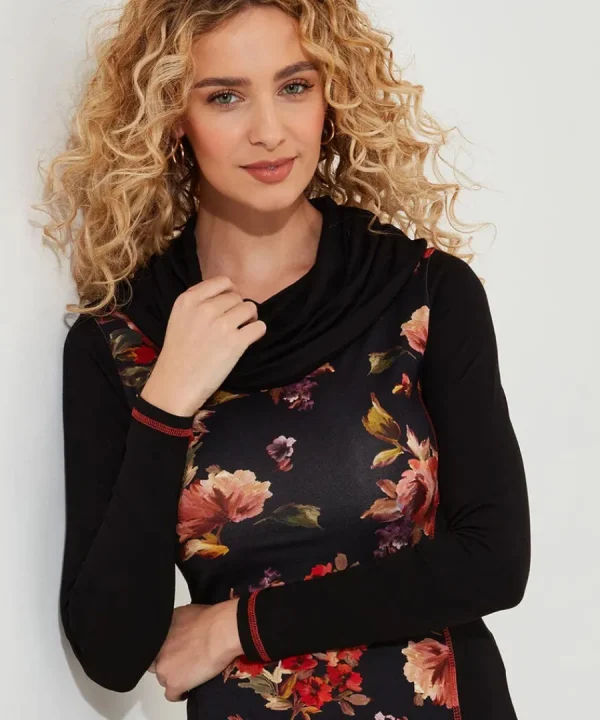 Sale Joe Browns Lovely Lace Trim Jersey Tunic Black