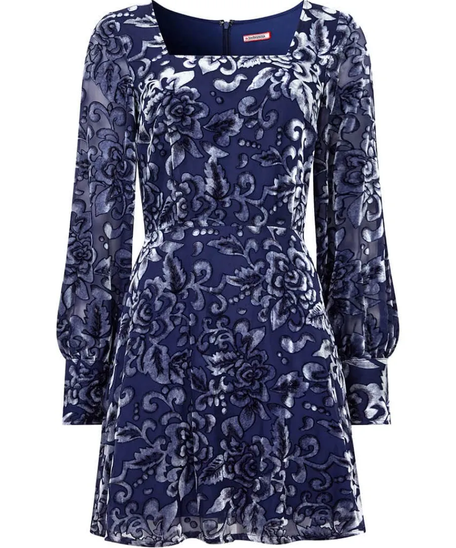 lucy_devore_tunic_dress_0.webp Flash Sale Joe Browns Lucy Devore Tunic Dress Blue
