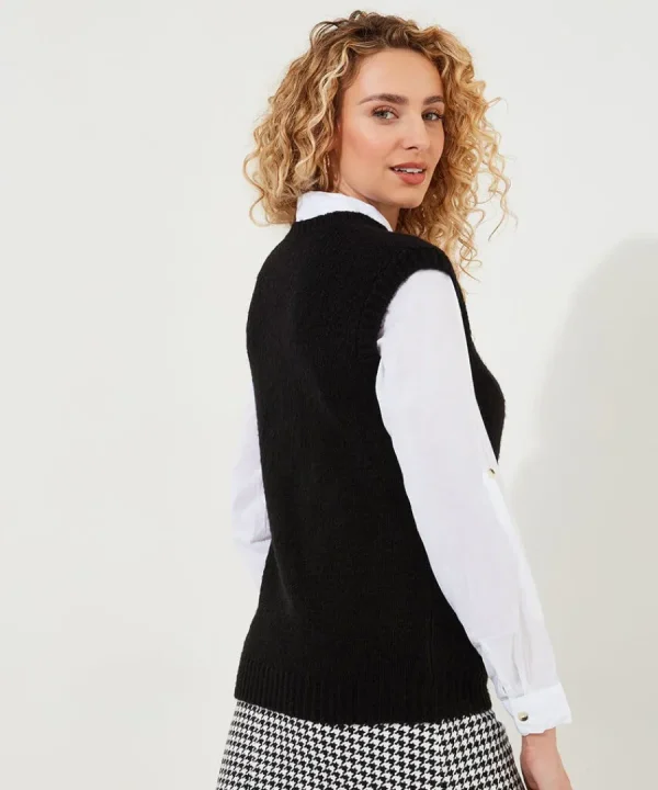 Online Joe Browns Lucy Knitted Vest Black / Orange