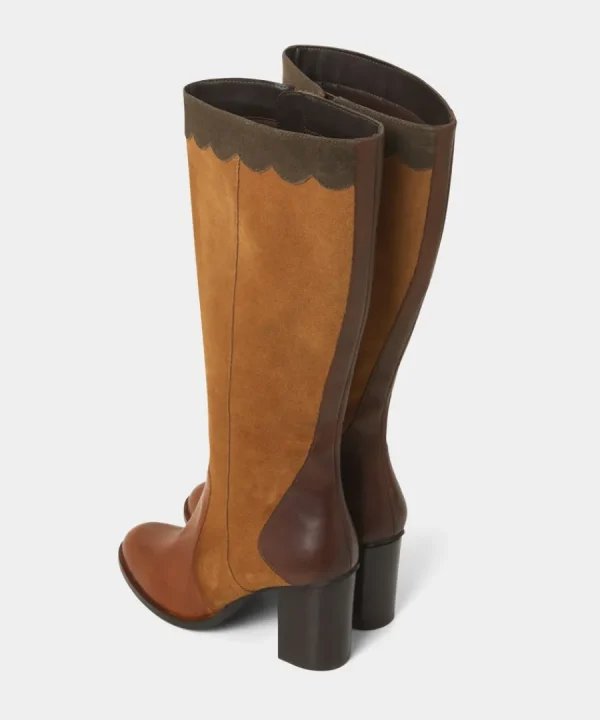 New Joe Browns Made You Look Suede Leather Boots Tan Multi