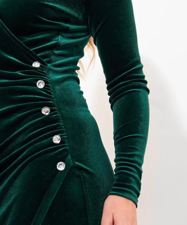 Best Joe Browns Make A Statement Velour Dress Green / Black