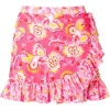 Hot Joe Browns Malibu Beach Swim Skirt Pink Multi