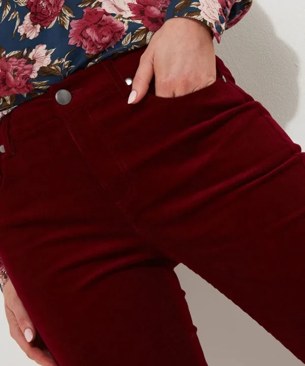 Hot Joe Browns Marvellous Cord Trousers Berry
