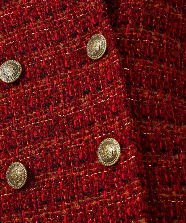 Fashion Joe Browns Maya Tweed Maxi Coat Burnt Orange