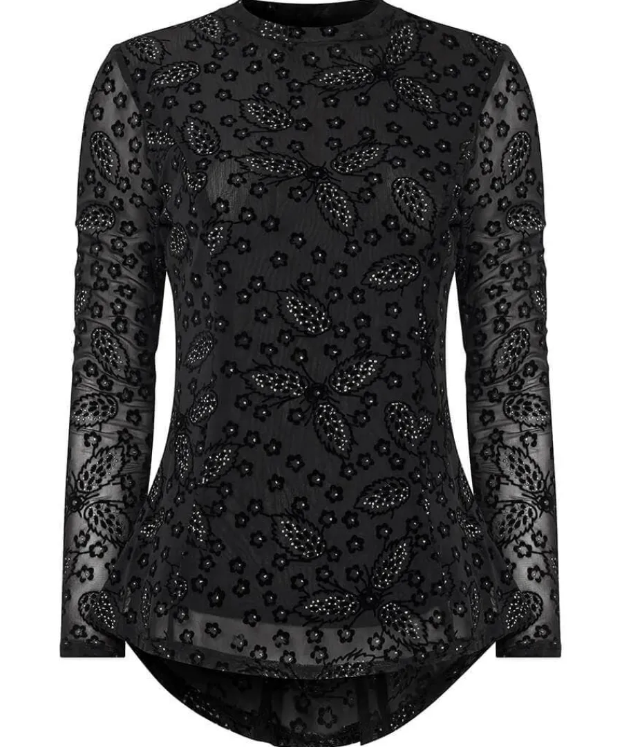 mesmerising_mesh_top_0.webp Best Sale Joe Browns Mesmerising Mesh Top Black
