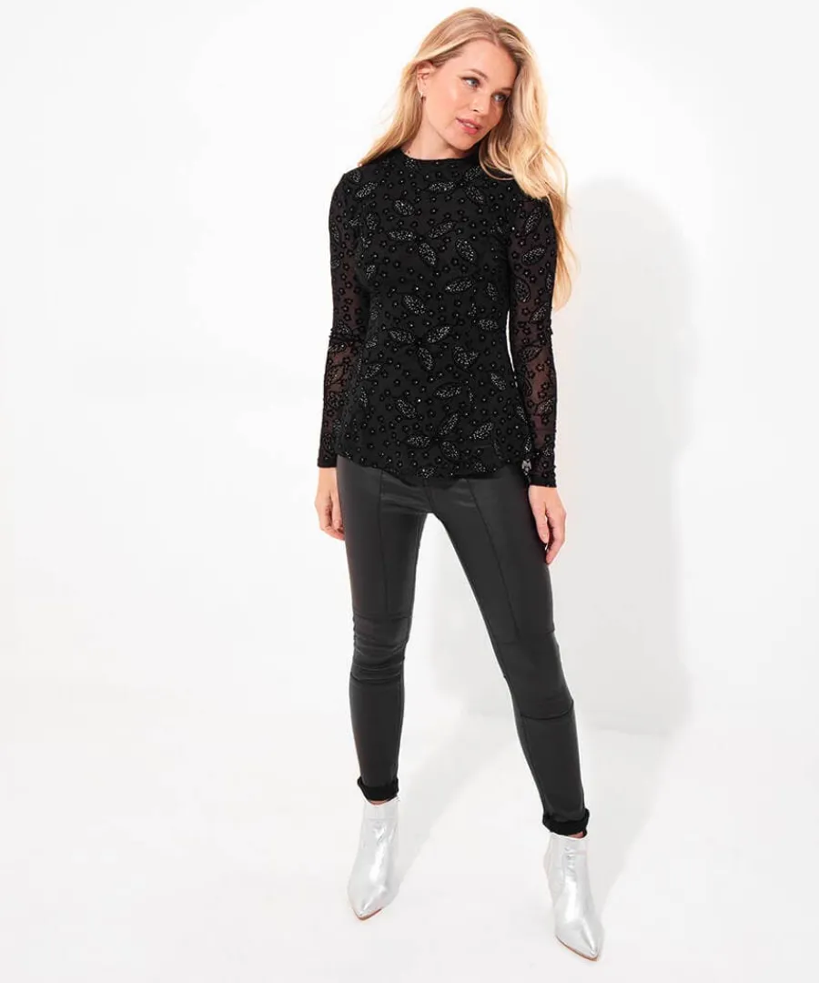 mesmerising_mesh_top_1.webp Best Sale Joe Browns Mesmerising Mesh Top Black