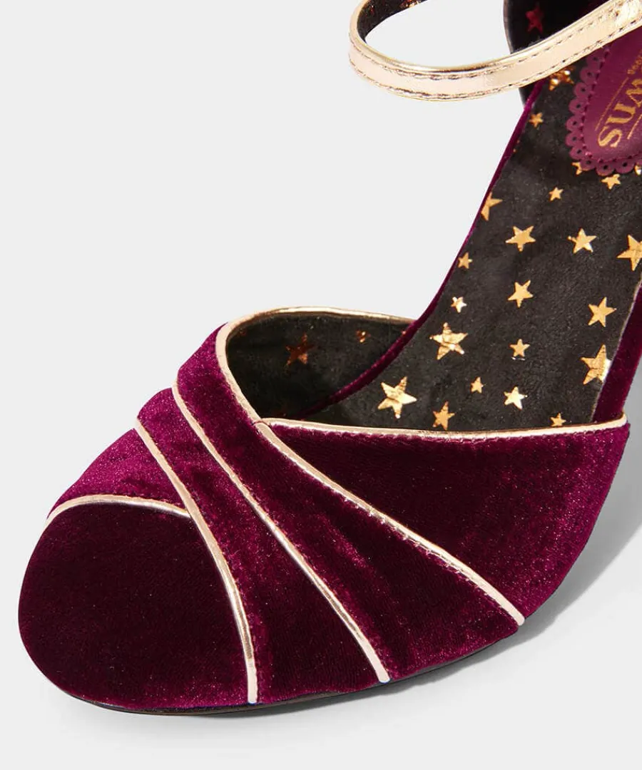 midnight_hour_velvet_deco_3.webp New Joe Browns Midnight Hour Velvet Deco Shoes Dark Red