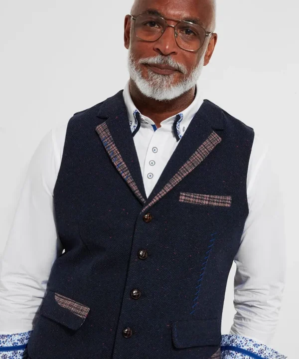 Shop Joe Browns Mix It Up Waistcoat Blue
