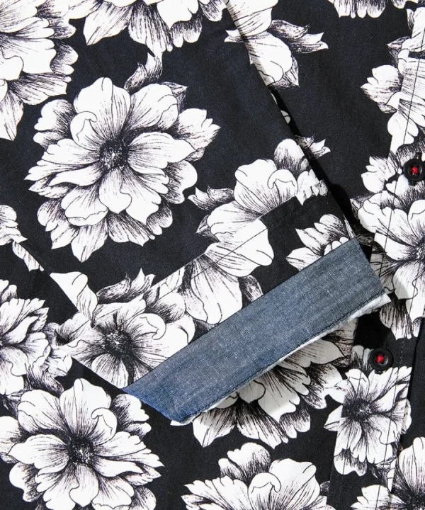 Shop Joe Browns Monochrome Floral Shirt White