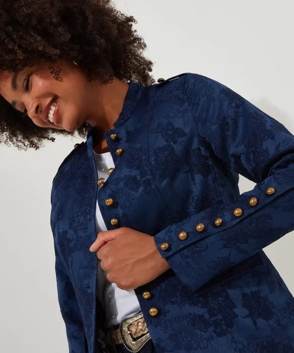 Cheap Joe Browns Must Have Military Jacquard Jacket Blue