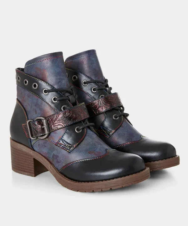 Fashion Joe Browns Northern Lights Ankle Boots Blue Multi