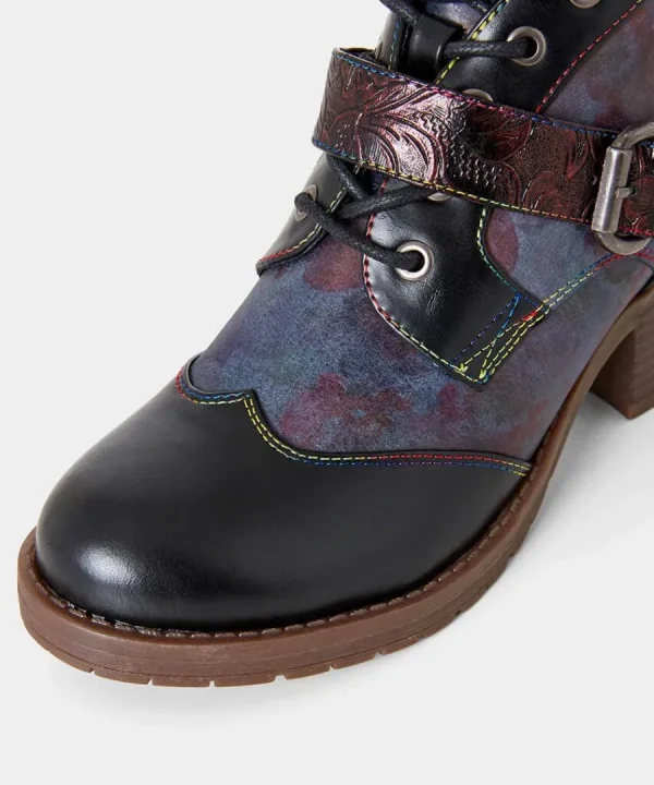 Fashion Joe Browns Northern Lights Ankle Boots Blue Multi