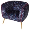 Shop Joe Browns Nouveau Herons Velvet Chair Charcoal