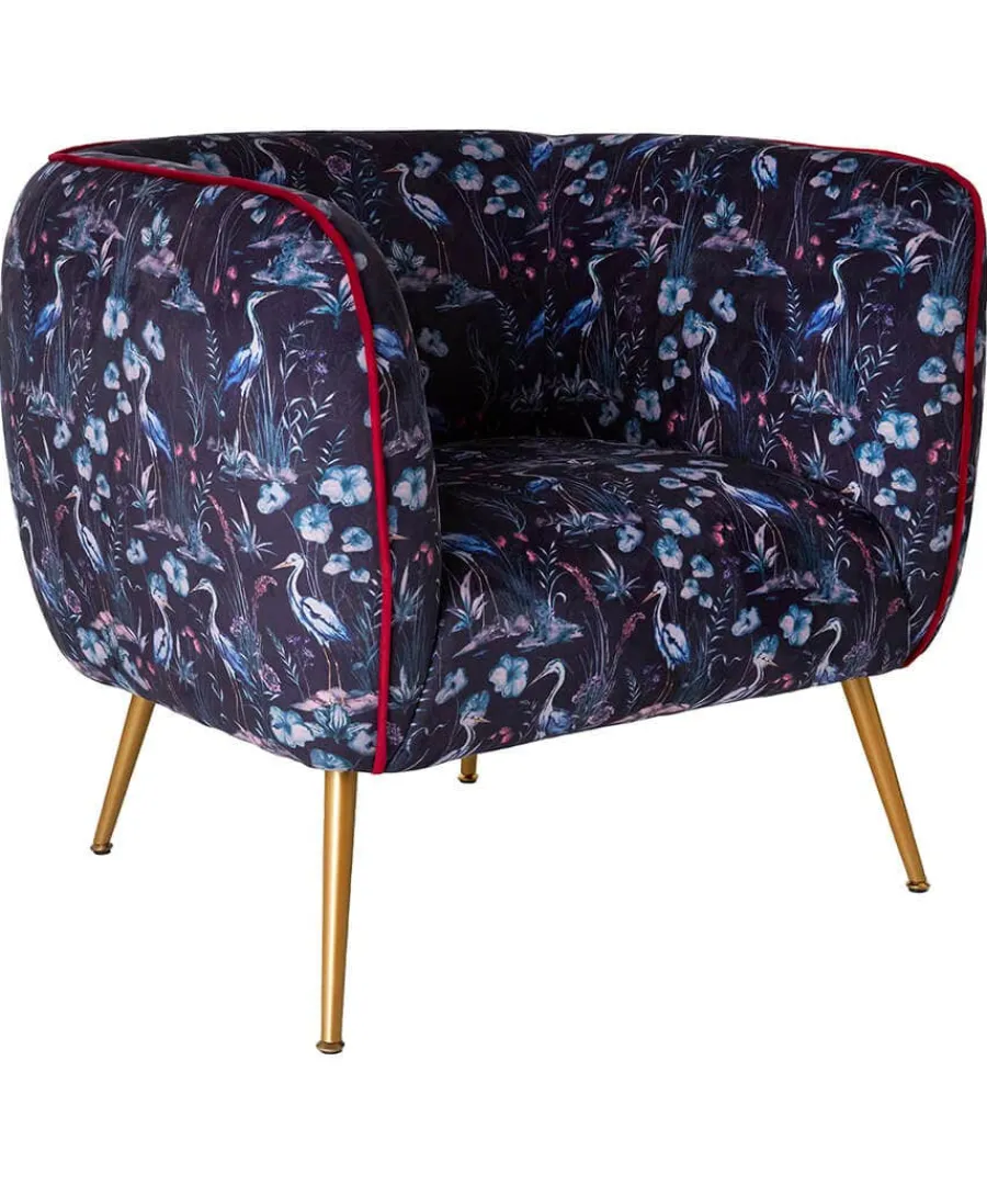 nouveau_herons_velvet_cha_1.webp Shop Joe Browns Nouveau Herons Velvet Chair Charcoal