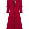Hot Joe Browns Oh So Sophisticated Coat Red