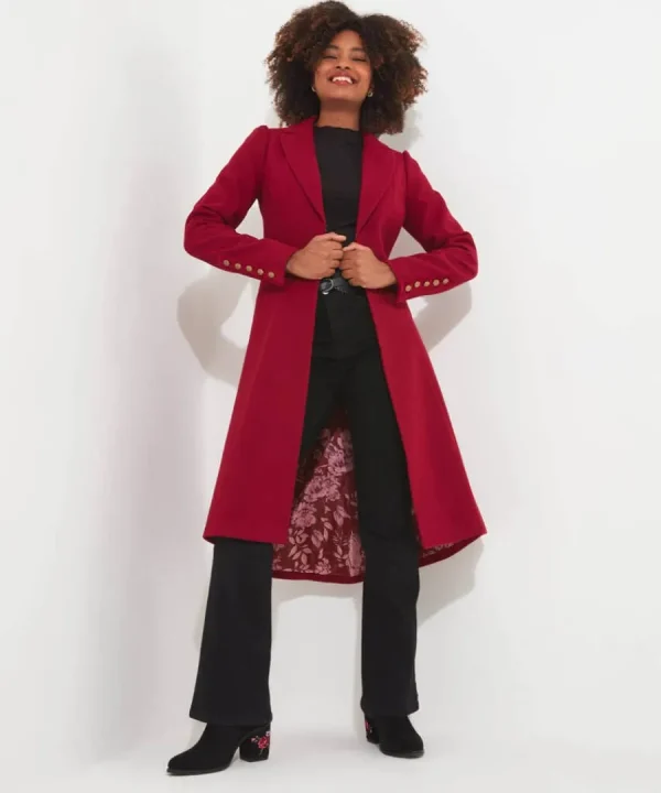 Hot Joe Browns Oh So Sophisticated Coat Red