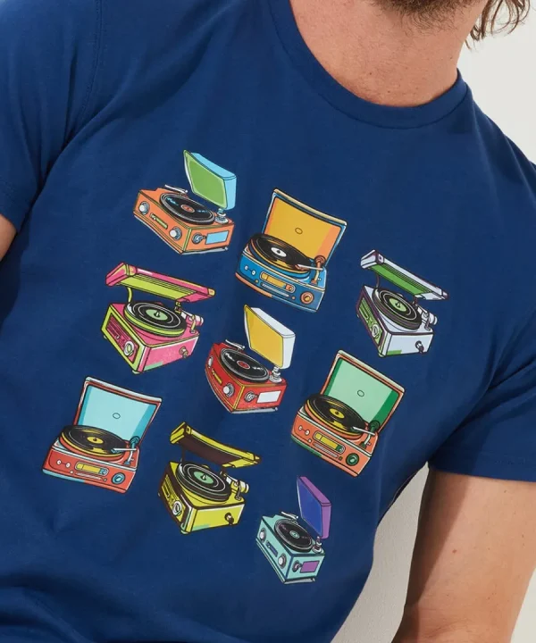 Hot Joe Browns On Repeat Tee Blue