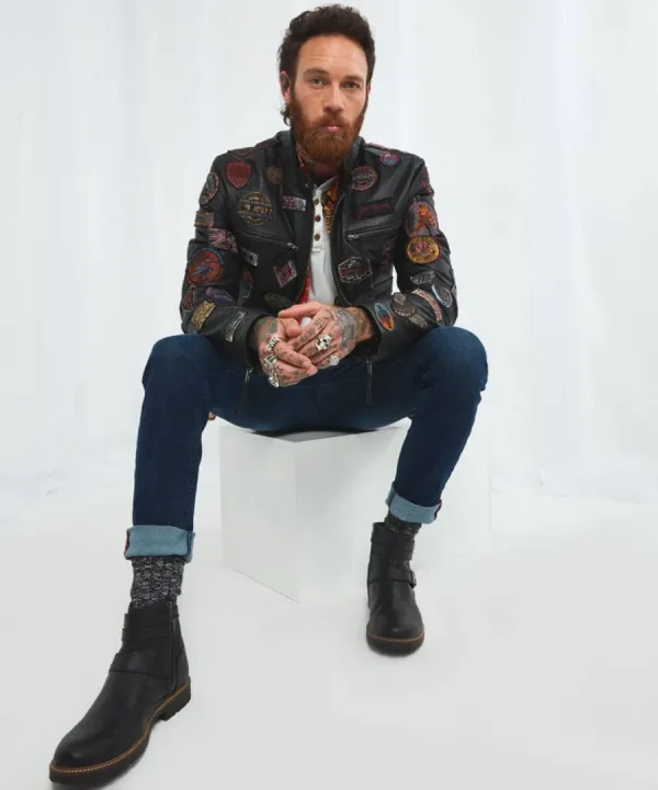 New Joe Browns On Tour Leather Jacket Black
