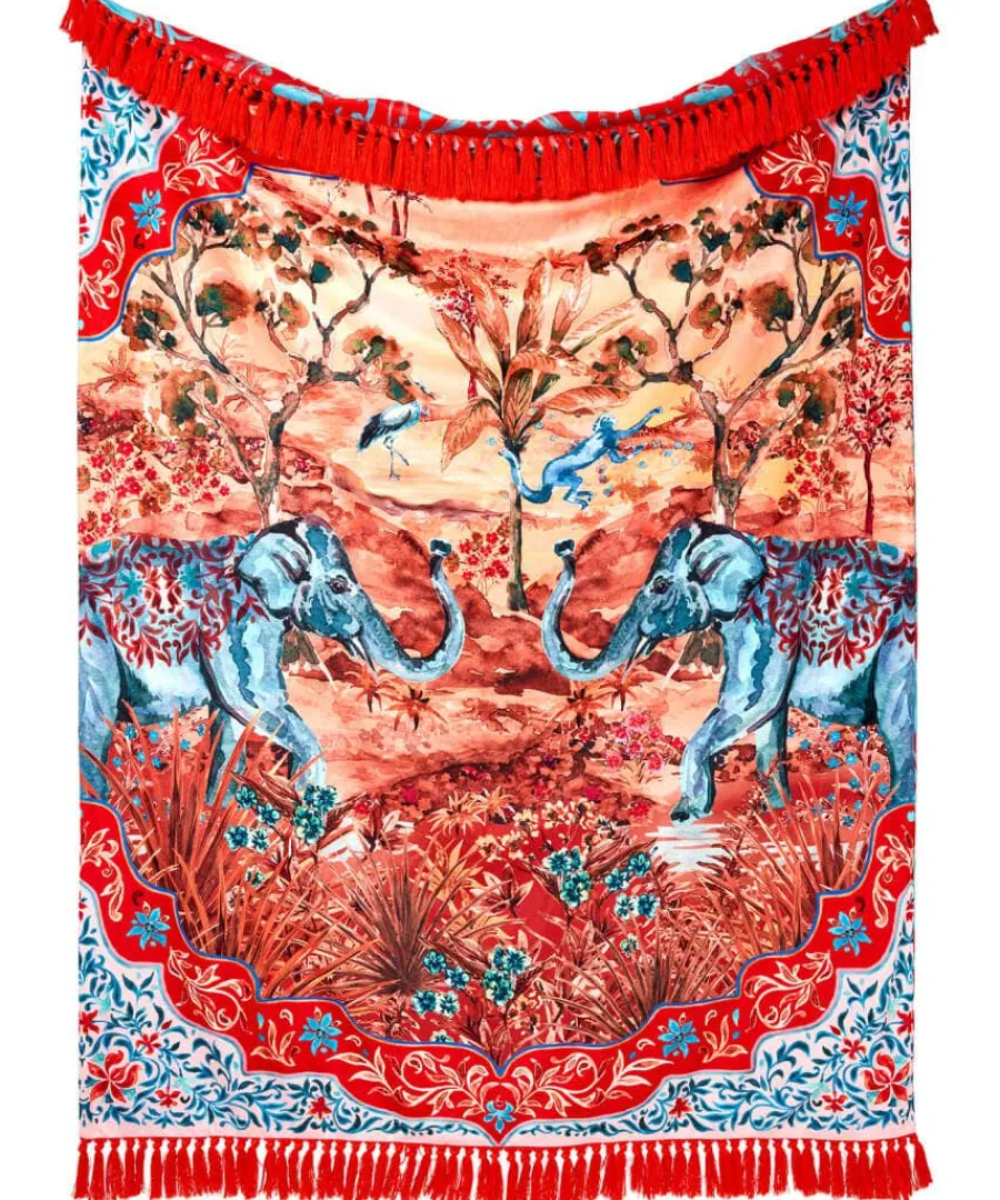ornate_elephant_reversibl_0.webp Fashion Joe Browns Ornate Elephant Reversible Tassel Throw Rust