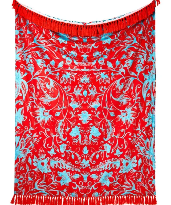Fashion Joe Browns Ornate Elephant Reversible Tassel Throw Rust