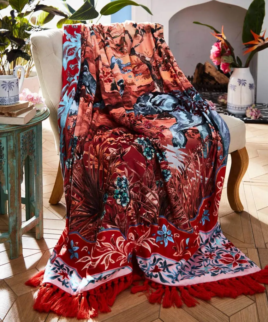 ornate_elephant_reversibl_2.webp Fashion Joe Browns Ornate Elephant Reversible Tassel Throw Rust