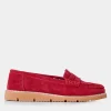 Shop Joe Browns Palma Harbour Suede Loafers Red