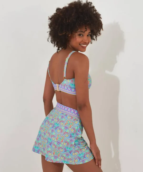 New Joe Browns Paradise Cove Swim Skirt Blue Multi