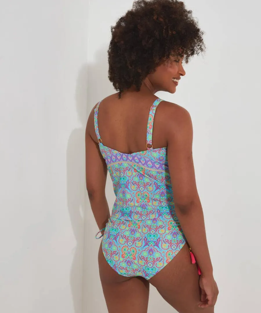 paradise_cove_tankini_top_1.webp Hot Joe Browns Paradise Cove Tankini Top Blue Multi