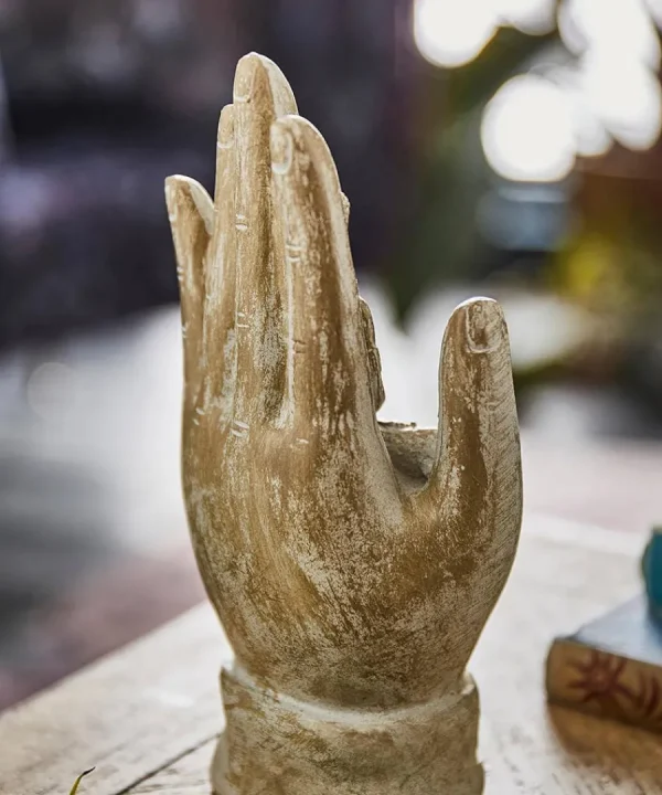Flash Sale Joe Browns Peaceful Palm Meditating Buddha Figurine Grey