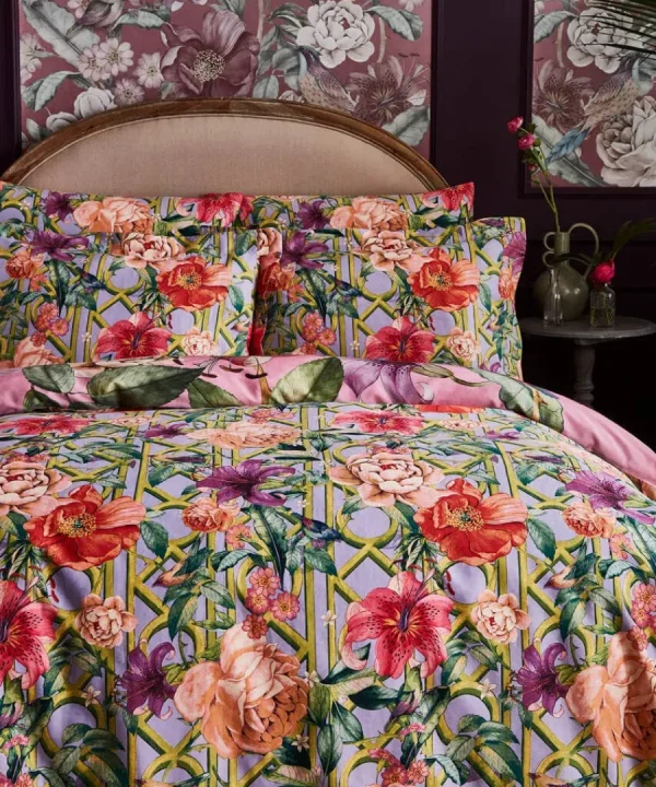 Flash Sale Joe Browns Peacock Plumage Reversible Duvet Set Pink