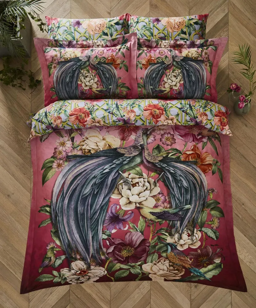 peacock_plumage_reversibl_5.webp Flash Sale Joe Browns Peacock Plumage Reversible Duvet Set Pink