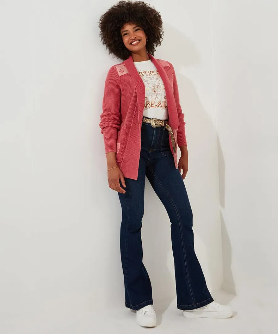 perfect_patchwork_cardiga_4.webp Clearance Joe Browns Perfect Patchwork Cardigan Pink