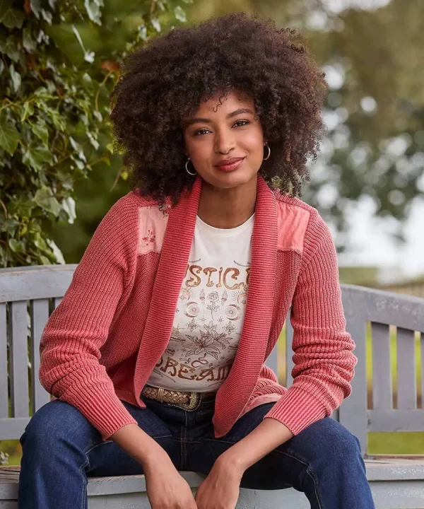Clearance Joe Browns Perfect Patchwork Cardigan Pink