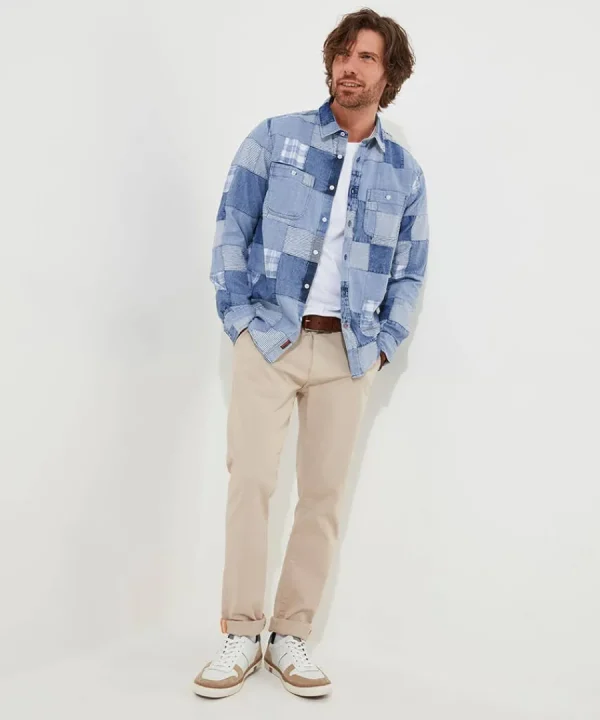 Flash Sale Joe Browns Perfect Patchwork Shirt Blue
