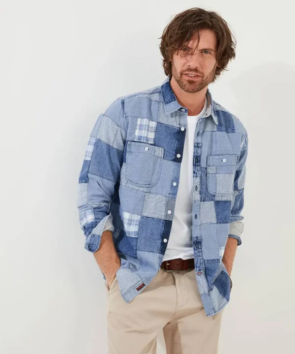 Flash Sale Joe Browns Perfect Patchwork Shirt Blue