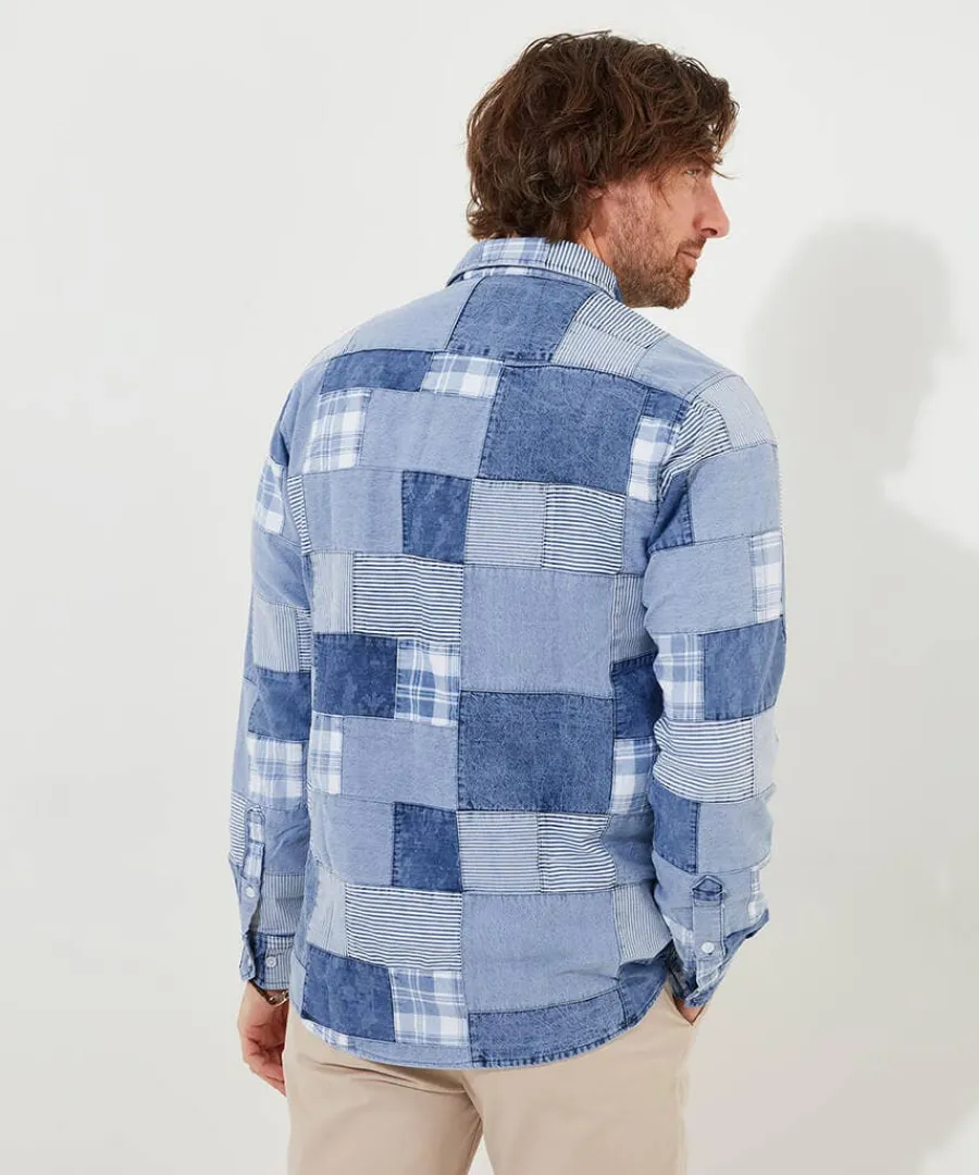perfect_patchwork_shirt_4.webp Flash Sale Joe Browns Perfect Patchwork Shirt Blue