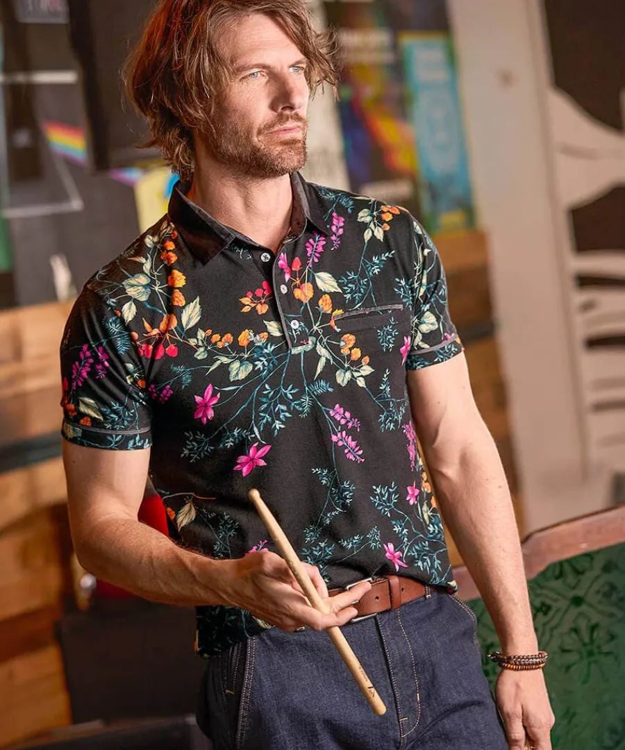 perfect_print_polo_shirt_1.webp Cheap Joe Browns Perfect Print Polo Shirt Black