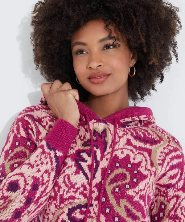 Fashion Joe Browns Perfectly Paisley Hooded Jumper Pink