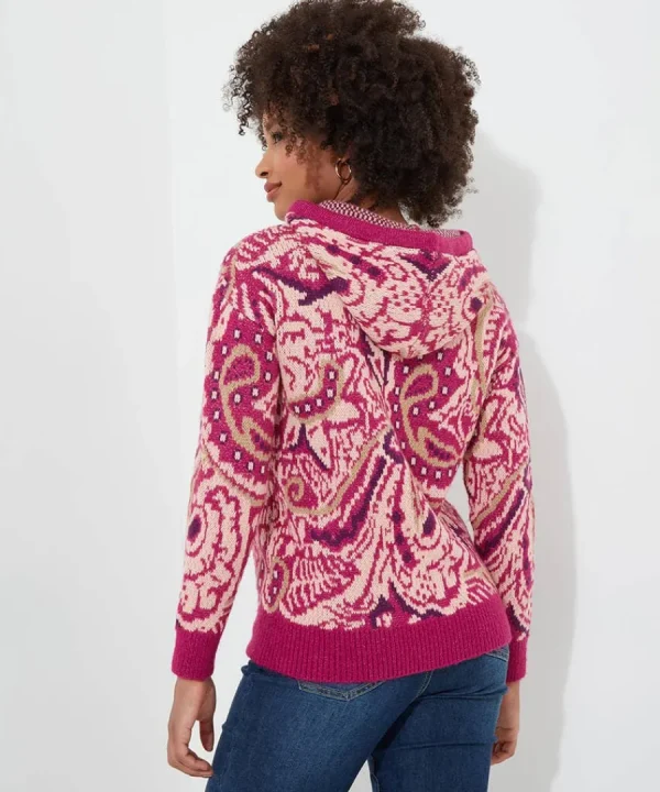 Fashion Joe Browns Perfectly Paisley Hooded Jumper Pink