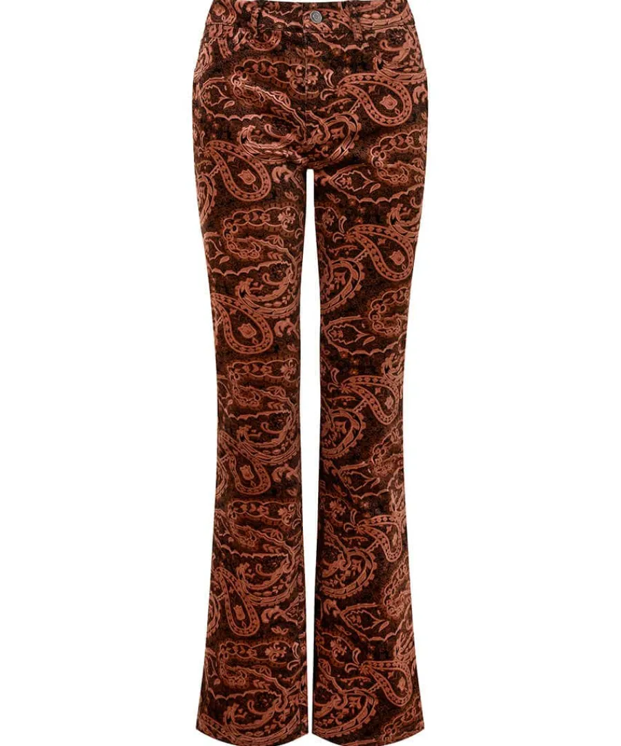 perfectly_paisley_printed_0.webp Sale Joe Browns Perfectly Paisley Printed Moleskin Trousers Brown