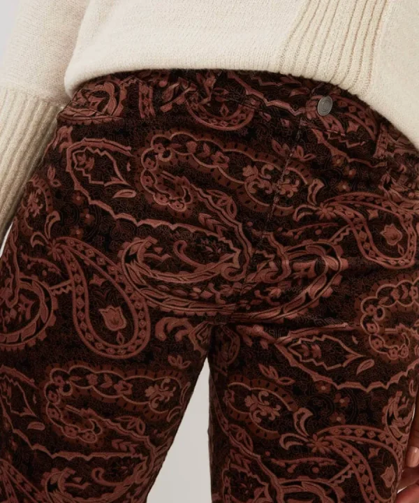 Sale Joe Browns Perfectly Paisley Printed Moleskin Trousers Brown