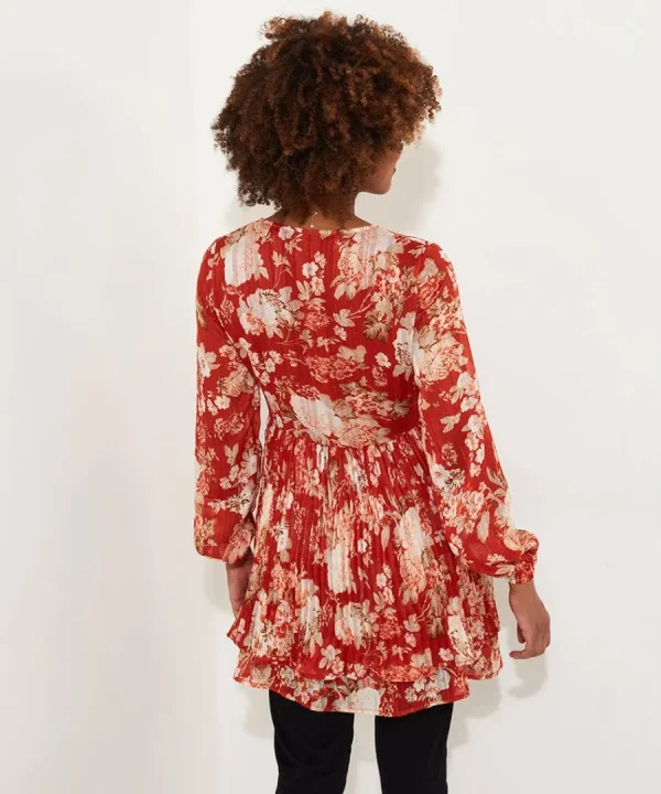Store Joe Browns Perfectly Plisse Tunic Burnt Orange