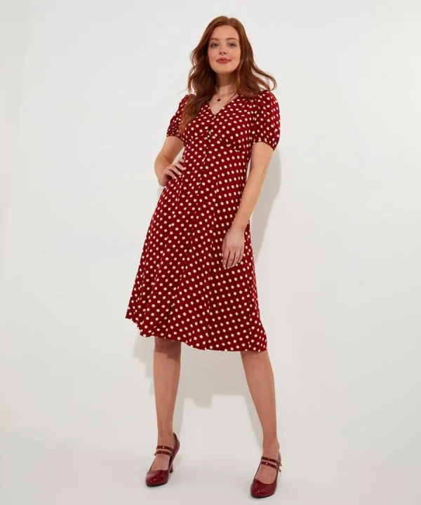 Outlet Joe Browns Perfectly Polka Dress Berry