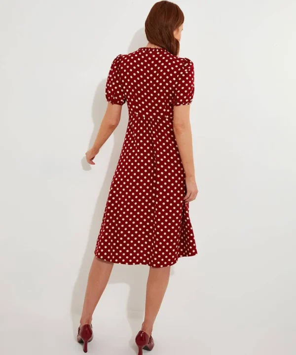 Outlet Joe Browns Perfectly Polka Dress Berry
