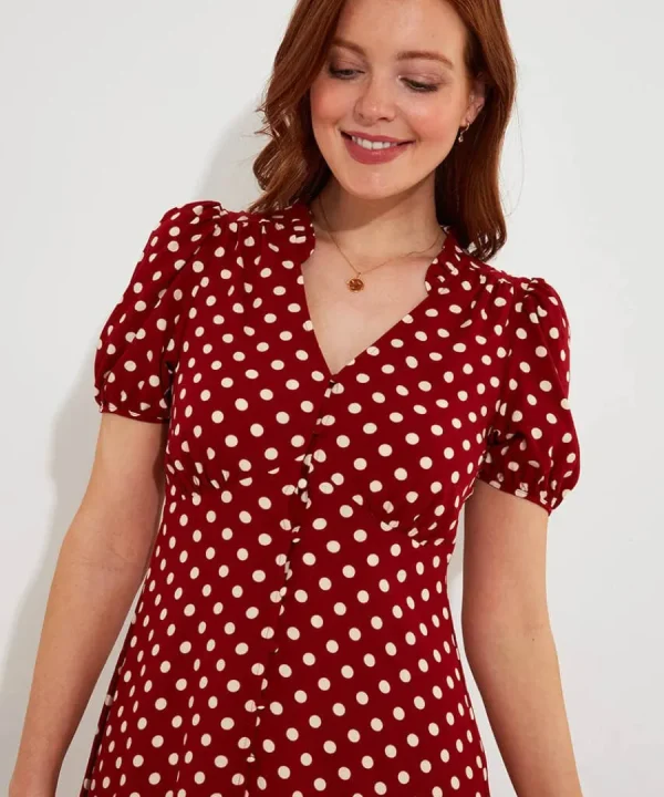 Outlet Joe Browns Perfectly Polka Dress Berry