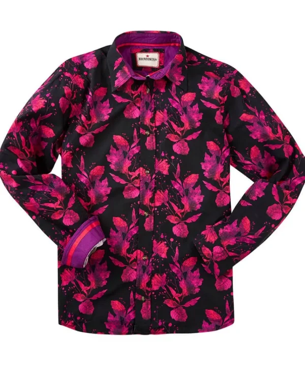 Shop Joe Browns Pink Autumn Leaves Shirt Pink / Black