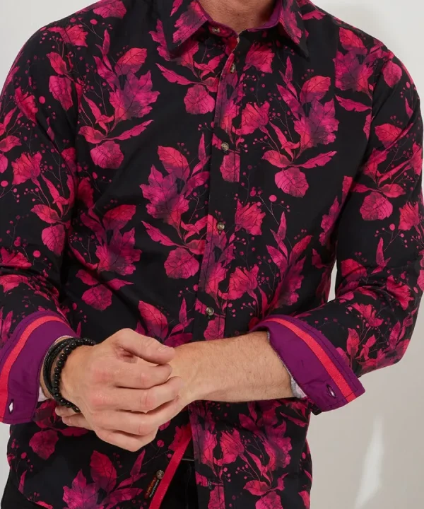 Shop Joe Browns Pink Autumn Leaves Shirt Pink / Black
